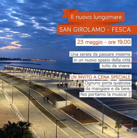 Bari, gioved la festa per il ''nuovo'' lungomare di San Girolamo e Fesca